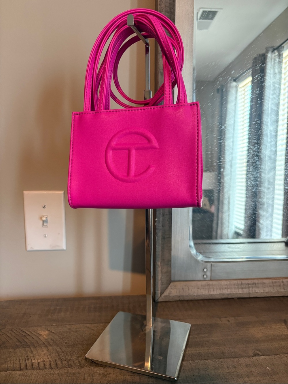 Telfar Mini Shopping Bag in Hot Pink - Picture 1 of 1
